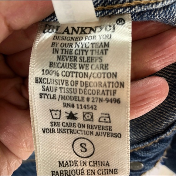 Blank NYC Wild Child Bird Embroider Denim Jacket S - Picture 13 of 15